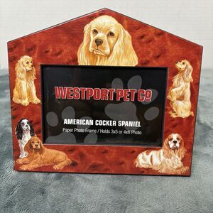 'American Cocker Spaniel' Paper Picture Frame 3 x 5 or 4 x 6 By Westport Pet NEW